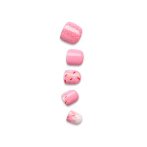 Impress Kids No Glue Fake Press On Nails - Super Duper | Design. Pink. Kids. Squoval. Manicure