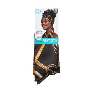 Kiss Colors & Care Silky Satin Edge Scarf - Luxe | Head Scarf. Hair Scarf. 60L x 4W. Hair Accessories