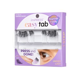 Impress Falsies easy tab Pre-Glued False Eyelashes - Demi Wispy | 1 Pair of Half Lash & 2 Lash Clusters. 8mm-13mm