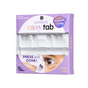 Impress Falsies easy tab Pre-Glued False Eyelashes - Airy Wispy | 1 Pair of Half Lash & 2 Lash Clusters. 3mm-10mm