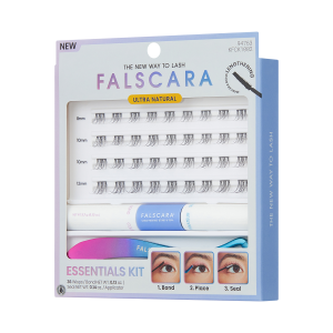 Falscara Ultra Natural Essentials Kit | DIY False Lash Extensions. Cluster Lash. Wispy Lashes. 36 Wisps. 8mm-12mm
