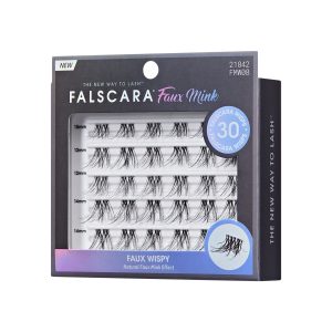 Falscara Faux Mink Natural Multipack | DIY False Lash Extensions. Natural. Cluster Lash. Wispy Lashes. Faux Wispy. 30 Wisps. 10mm-14mm