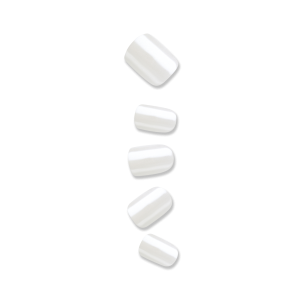 colorFX by Impress No Glue Fake Press On Nails - Universal | Solid. White. Short. Squoval. Manicure