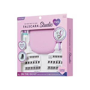 Falscara Studio Mini On-The-Go Kit - Classic Volume | DIY False Lash Extensions. Cluster Lash. Wispy Lashes. 36 Wisps. 8mm-12mm