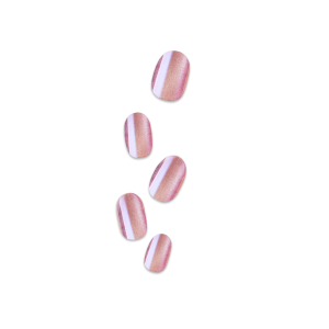 colorFX by Impress No Glue Fake Press On Nails - Starry | Solid. Pink. Short. Oval. Manicure