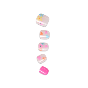 Impress Kids No Glue Fake Press On Nails - Hoppy Fun | Design. Multicolor. Kids. Squoval. Manicure
