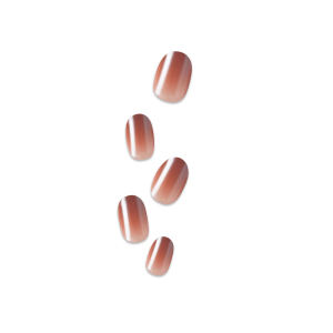 colorFX by Impress No Glue Fake Press On Nails - Blissful Radiance | Solid. Brown. Short. Oval. Manicure