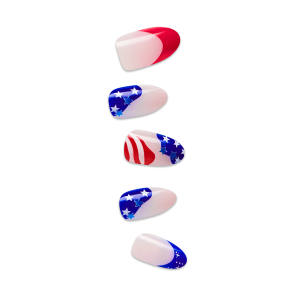 Impress Design No Glue Fake Press On Nails - Forever Fling | French Design. Multicolor. Medium. Almond. Manicure