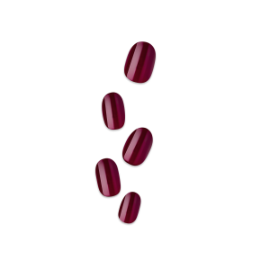 Impress Color No Glue Fake Press On Nails - Over You | Solid. Red. Short. Oval. Manicure
