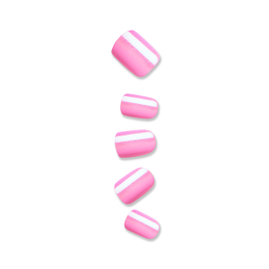 colorFX by Impress No Glue Fake Press On Nails - Late Night | Solid. Pink. Short. Squoval. Manicure