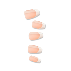 Impress French No Glue Fake Press On Nails - Ideal | French Tips. White & Neutral. Medium. Coffin. Manicure